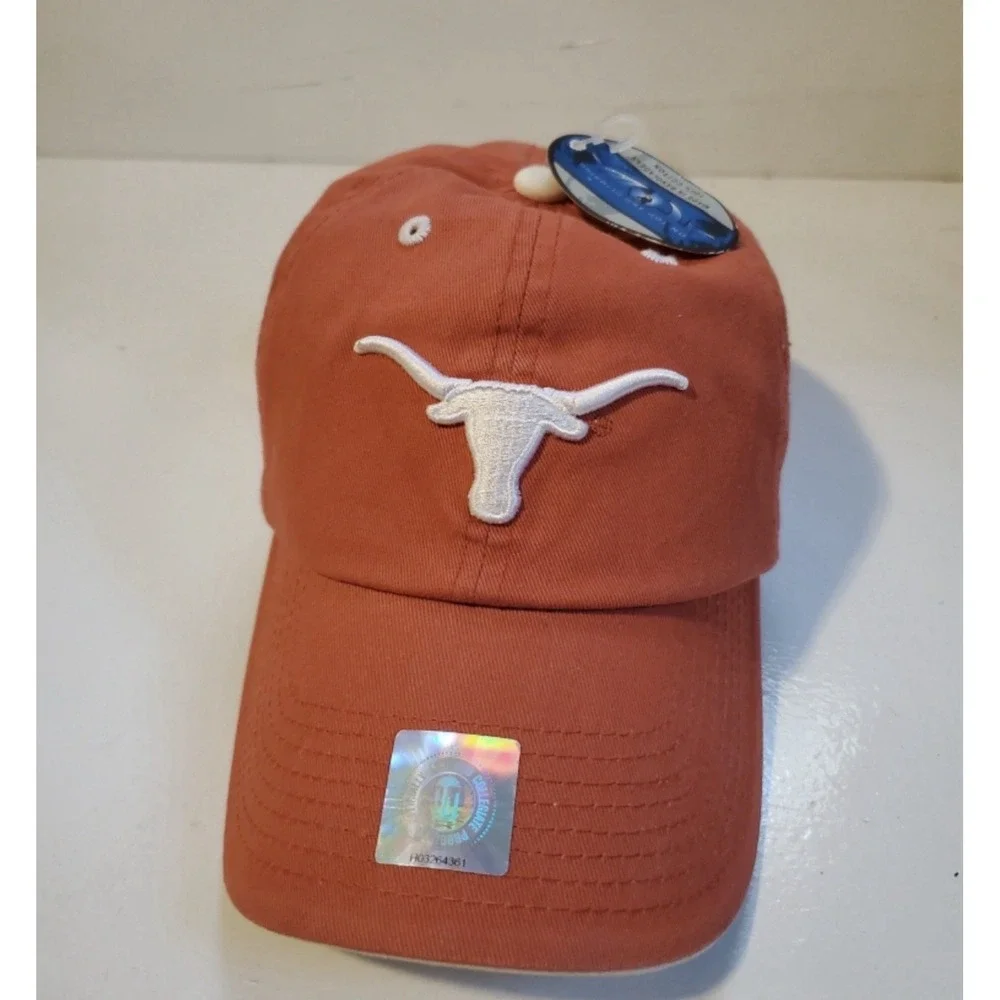 Texas‎ Longhorns Logo Baseball Hat Adjustable Strap Orange Longhorn Headwear NEW